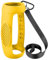 BeisDirect Silicone Case Cover for JBL Charge 5 Bluetooth Speaker, Portable Scratch Shock Sleeve Travel Carrying Protective Cover with Shoulder Strap and Carabiner (Yellow)