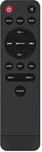 ALLIMITY EN214C1H Ersatz Fernbedienung passend für Toshiba Hisense TS214 HS214 2.1 Channel Soundbar