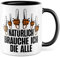 Holzfäller Tasse Kettensäge Geschenkidee Wald Kaffeetasse mit lustigen Spruch Geschenk für Förster Kaffeebecher Motorsäge Becher (Weiß & Schwarz)