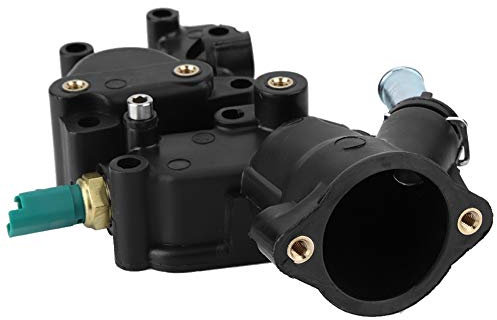 Thermostat Boîtier de Thermostat avec Capteur Boîtier de Thermostat en Plastique Noir avec Capteur de Liquide de Refroidissement 9654775080 pour Berlingo C2 C3