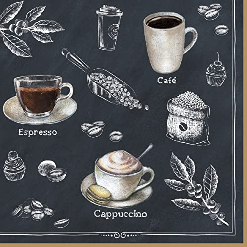 20 Servietten Kaffeekreationen | Cappuccino | Espresso | Kaffee | Getränke | | Tischdeko | Decoupage | Serviettentechnik 33x33cm