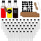 HYCKee [48 Pack Mini Alcohol Bottles 50ml, Miniature Alcohol Bottles With Black Screw Caps for Sloe Gin Sauce Spirit Syrup Oil Liquids, Mini Shots Small Plastic Bottle With Funnel Labels