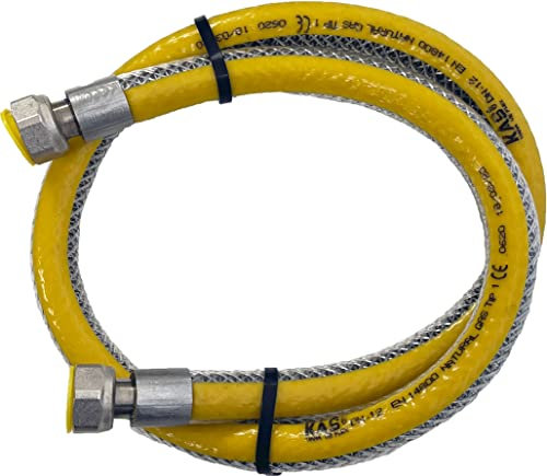VITROKITCHEN FLEXIBLE.H-H - Tuyau flexible gaz UNE-EN14800, 1/2 femelle-femelle, 1 mètre
