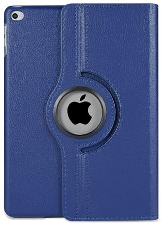 Étui rotatif à 360° en cuir pour Apple iPad 9,7 iPad 6ème génération 2018, iPad 5e génération 2017 et iPad Air 2ème génération 2014 et iPad Air 1ère génération 2013 (bleu)
