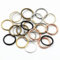 Farbige 3–16 mm einzelne runde Biegeringe aus Metall, geteilte Ringe, Verbinder für DIY-Schmuckherstellung, Halskette, Armband, Zubehör, gemischte Farbe, 14 mm, 50 Stück