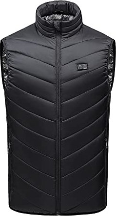 Veste Chauffante, Gilet Chauffant éLectrique Pour Homme/Femme Avec 3 Modes De Chauffe VêTement De Chauffage Lavable Pour Ski Plein Air RandonnéE Hiver Moto Chasse Camping(Sans Batterie) Chaude