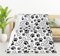 HGOD DESIGNS Hundedecke mit Pfoten und Knochen, superweiche Hundepfoten-Überwurfdecke, 130 x 150 cm, Decke für Bett, Couch, Stuhl, Herbst, Winter, Camping, Wohnzimmer, Büro