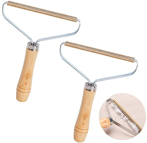 XZEIT 2 Stück Tragbarer Fusselentferner, Fusselrolle Kleidung Tragbare Metall Fusselrolle, Tragbarer Stoffrasierer für Kleidung, für Kleidung Teppich Tierhaar Fuzz Pullover