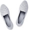 Puxowe Damen Ballerina Flache Schuhe Runde Zehe Strick Kleid Schuhe Niedriger Keil Slip On Ballerina Walking Flats für Frauen Bequem 39.5 EU Light Gray/Funkelnd