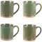 Table Passion - Coffret de 4 mugs Jaspe 35 cl vert