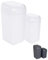 JARDIN202 - Papelera con Tapa Basculante - Cubo basura Antracita para Cocinas, Baños y Despachos - Contenedor de Residuos | 15 L (Gris Claro)