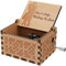 HLZK Spieluhr aus Holz, mit Handkurbel, antiker Gravur, Motiv: Can't Help Falling in Love (Wood-B)