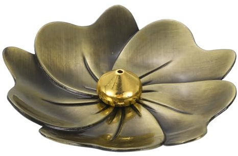 QUARKZMAN 2pz Porta Incenso per Bastoncini, Porta Incenso a Spirale in Ottone Raccogli Cenere a Goccia d'Acqua per Yoga, Meditazione, Casa, Ufficio, Rame
