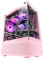 Mars Gaming MC-SE, Caja PC Micro-ATX, Panel Frontal y Lateral de Cristal Sin Marco, Diseño Inferior con Tecnología Airtech Mesh, Minitorre Gaming Doble Cámara, Soporte Refrigeración Líquida, Rosa