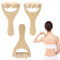 HENGBIRD 3 Stück Holz Massageroller, Faszienstab Holz, Rückenmuskel-Roller, Manuelle Holztherapie-Massagewerkzeuge, Massagegerät mit Griff Faszienrolle zur Muskelentspannung (whole body massage)