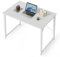 CubiCubi Computer Desk 80 x 40 x 75 cm Home Office Laptop Desk Study Writing Table, Modern Simple Style, White