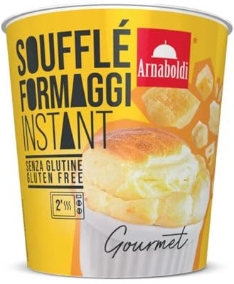 Arnaboldi - Instant Soufflé ai Formaggi, 40g, Piatti Pronti Senza Glutine con Crema di Riso e Panna, Ideale come Pranzo Veloce o Cena Leggera, Gluten Free, Piatto Pronto in Pochi Minuti, 1 Porzione
