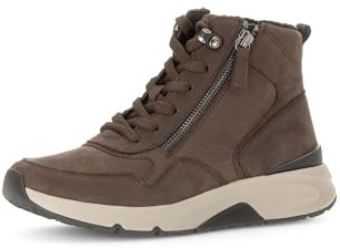Gabor Damen Schnürstiefeletten, Frauen Stiefeletten,Bootee,Booties,halbstiefel,Kurzstiefel,uebergangsschuhe,Dark-Brown(Flausch),38 EU / 5 UK