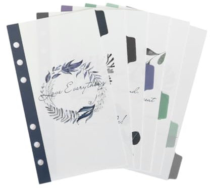 DIYEAH 6stücke Notizbuchteiler Aus Registerteiler Zum Indexieren Und Markieren Farbige Binder-register Für Notizbücher Akten Und Planer