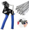Kit Pistola per Fascette in Metallo, Pinza per Fascette Metalliche, Strumento Serraggio, Fascette Metalliche Stringitubo, con 200 Fascette Autobloccanti in Acciaio Inossidabile 304