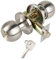 Cumnvulnt Door Knobs with Lock and Key, Stainless Steel Door Knob with Lock, Door Knobs Internal for Bedroom, Bathroom, Office, Entrance(Silver)
