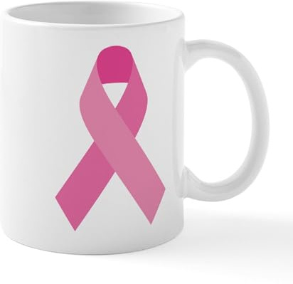 CafePress Single Pink Ribbon Mug 11 oz (325 ml) Ceramic Coffee Mug