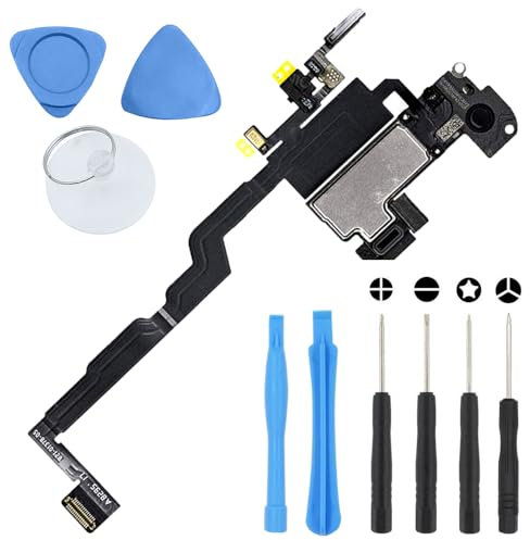 S&L ENTERPRISE Earpiece Speaker Compatible with iPhone XS Max – 6.5 inch 2018 – Earspeaker/Earpiece Replacement Incl. Proximity Sensor & Repair Tool Kit