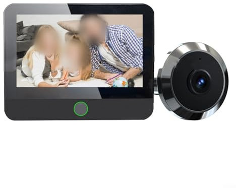 Lastdaytime Spioncino digitale per porta, 1080p HD, con schermo LCD a colori, rilevamento del movimento e grandangolo a 120°, videocamera WiFi con spioncino, batteria ricaricabile integrata per la