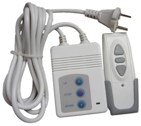 Pesderty Fernbedienung 433MHz Projektionsleinwand-Controller Elektrischer Vorhang Funk-Fernbedienungsschalter Empfänger mit EU-Stecker