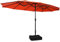 KOMFOTTEU Sombrilla Doble 451,5x264cm, Sombrilla de Jardín con Manivela y Base, Parasol Grande Rectangular con Altura 243 cm, Sombrilla con Protección UV para Patio, Terraza, Piscina (Naranja)