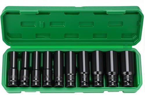 Sexyhot 10 Piezas, Vasos de Impacto, Extractor Tornillos Antirrobo, Con Mala Ferramentas, Engrosado a, Extractor de Tuercas Comúnmente Utilizado en La Vida Diaria 8-24mm