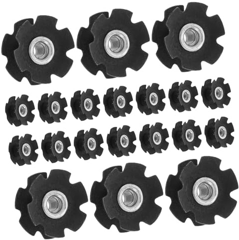 Milisten 20pcs Bicycle Fork Star Nut Headset Expansion Core Cycling Bike Fork Nut for Mountain and Road Bikes Stem Repair Accessories