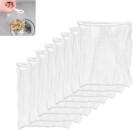Homaskylynn Kitchen Sink Strainer Bags, Disposable Mesh Sink Strainer Bags, Kitchen Sink Drain Strainer Mesh Bags, Meshmate Waste Rack for Collecting Kitchens Food Waste Leftover Garbage(300pcs)