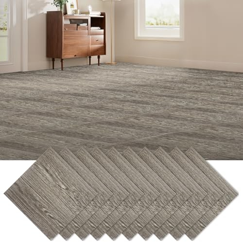 APACALI 40 Stück PVC Bodenbelag Selbstklebend, 30cm x 30cm Vinylboden Rutschfest, Wasserfest, Vinyl Laminat Rutschfeste Dekor-Dielen für Schlafzimmer Küche Wohnzimmer, 1 m² / 11 Fliesen