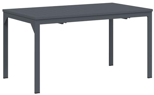 vidaXL Gartentisch Dunkelgrau Aluminium Groß Erweiterbarer Tisch