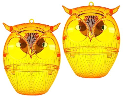Wespenfalle für den Außenbereich, 2 Stück Bienenfalle mit LED-Licht, wiederverwendbar, für Bauernhof, Garten, Terrasse, Hof, Außengebrauch