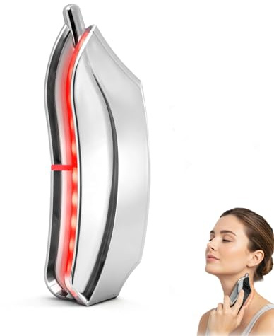 cjc Rascador muscular eléctrico calentado: masajeador de fascia de tejido profundo con 4 modos, 3 niveles de calor y vibración, luz roja/morada, gua sha portátil para atletas, trabajadores de oficina