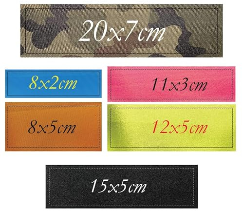 Personalisierbarer Patch mit Klettverschluss – Text, Logo oder Zeichnung (15 x 5 cm)