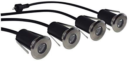 ellumiere Deck Lighting - Electric Garden Lights - Plug n Play System - Set of 4