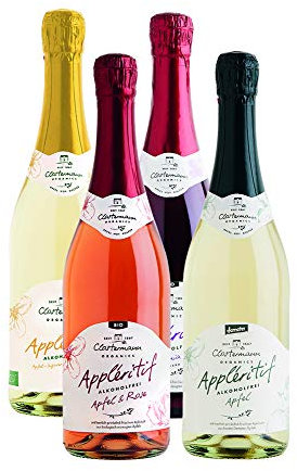 Appléritif 4er Probierpaket von Clostermann Organics mit Gratis Weinausgießer