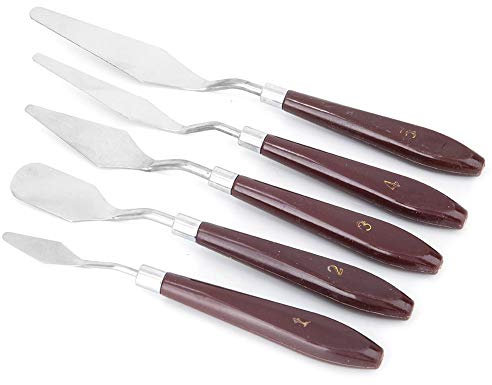 5 stücke Malerei Messer Set, Spachtel Spachtel Malerei Mischen Schaber Set Pigment Schaber Malerei Messer Set Malerei Zubehör Farbmischung Set für Öl Leinwand Acryl