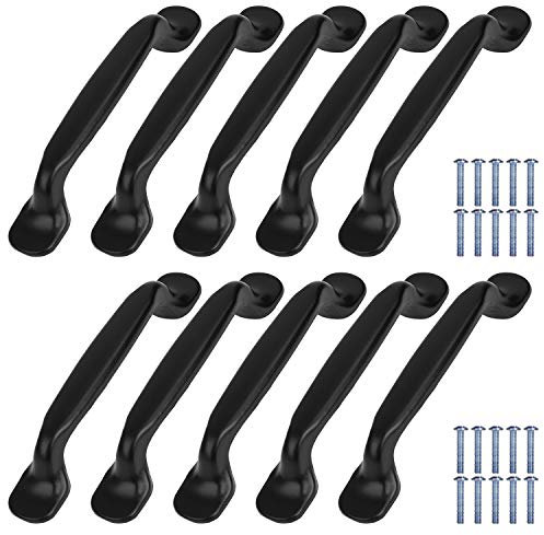 QH-Shop Schrank Türgriff aus Aluminiumlegierung, 10 Stück Möbel Griffen Küchengriff Schrank Griffe Kleiderschrank Knöpfe mit Schrauben (Lochabstand 96 mm)