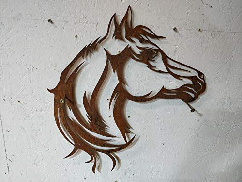 MR-Metalldesign Wanddeko Pferdekopf Edelrost