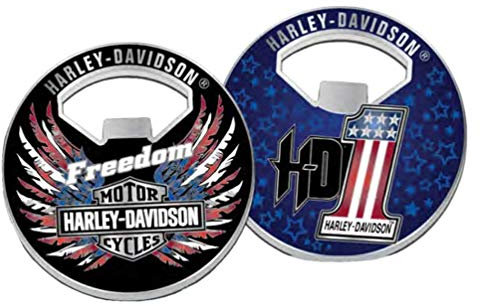 Harley-Davidson B&S Freedom Wings Metal Challenge Coin Bottle Opener, 2 in.