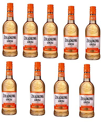 9 Flaschen Zoladkowa Gorzka Traditional Wodka 36% Vol. Polnischer Vodka a 0,5L