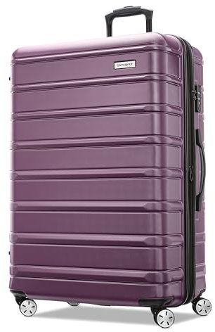 Samsonite Omni 2 Valise Rigide Extensible avec roulettes pivotantes, Violet, Checked-Large 28-inch, Omni 2 Valise Rigide Extensible avec roulettes pivotantes