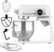 Cecotec Batidora Amasadora Twist&Fusion 4500 Luxury White. 800 W, Cuerpo de Aluminio fundido, Motor DC, 8 velocidades, Luz LED, Bol de Acero Inoxidable de 5,2 L
