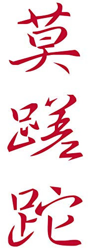 wall-refine WA-00473 | Carpe Diem - Nutze den Tag, chinesisch Schrift | 32 x 100 cm, mittelrot, seidenmatt, Wandtattoo Wandaufkleber in Premium Qualität, Wanddeko Deko Motiv Zeichen Symbol