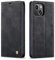 QLTYPRI Hülle für iPhone 13, Vintage Dünne Handyhülle mit Kartenfach Ständer Ledertasche Klapphülle Schutzhülle Kompatibel mit iPhone 13 - Schwarz