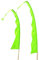 DEKOVALENZ Tessuto per Bandiera Balinese Wave con Punta a Forma di Cuore, Diversi Colori e Lunghezze, Lunghezza:3 Meter, Colore:Verde Chiaro